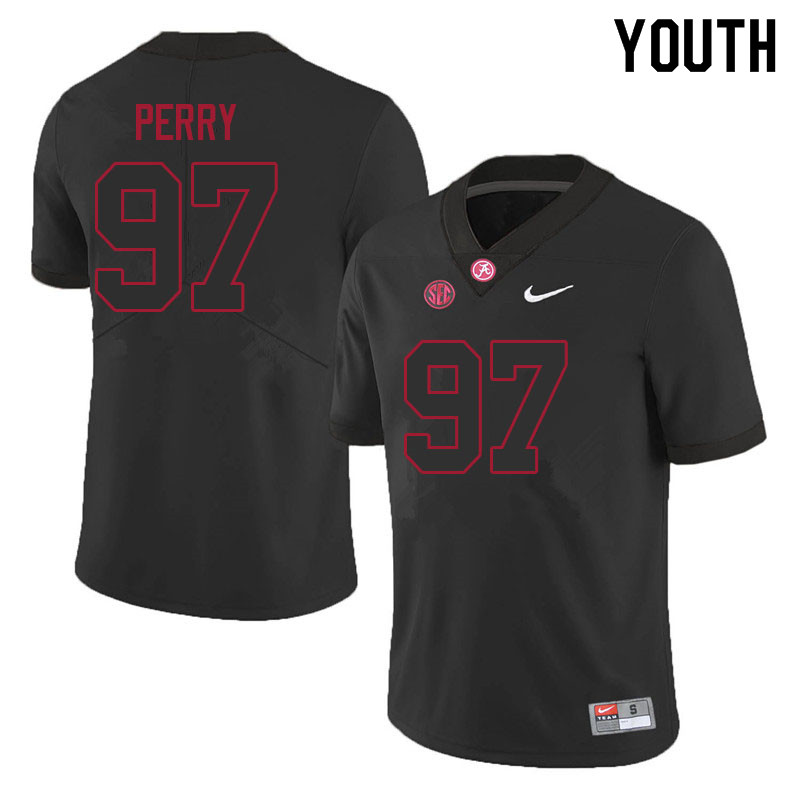 Youth #97 Khurtiss Perry Alabama Crimson Tide College Football Jerseys Sale-Black